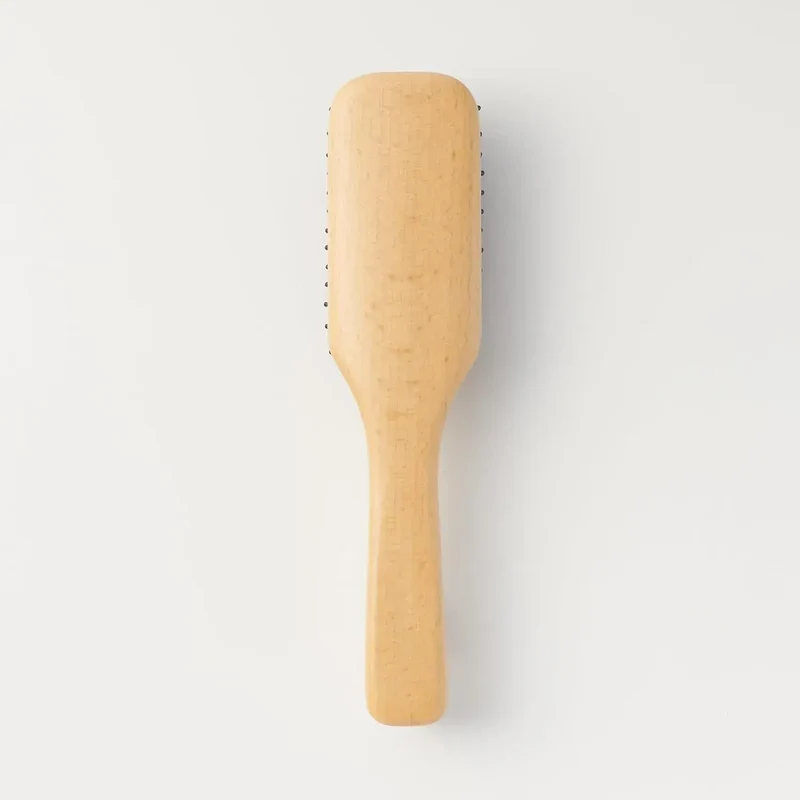 Muji Beech Wood Hair Brush 20cm for Smooth Styling & Care