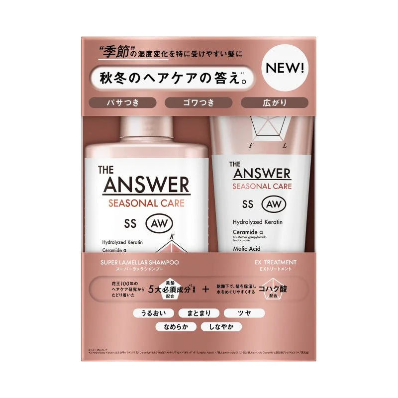 Kao THE ANSWER Seasonal Care AW Shampoo 400mL & EX Treatment 220g Set