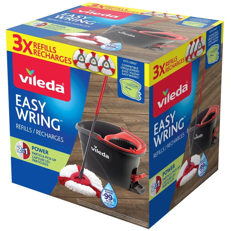 VILEDA - Paquet de 3 Recharges Easy Wring