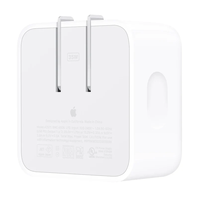 APPLE - Adaptateur d'Alimentation Compact de 35W à Double Port USB-C