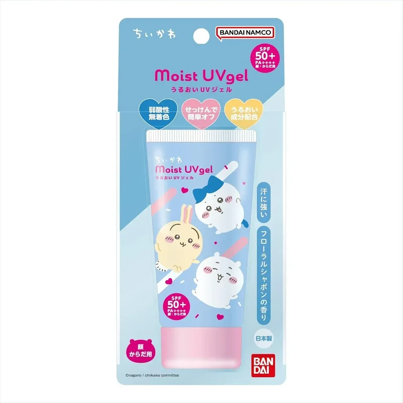 BANDAI Chiikawa Moisture Sunscreen UV Gel SPF50+ for Body 50g