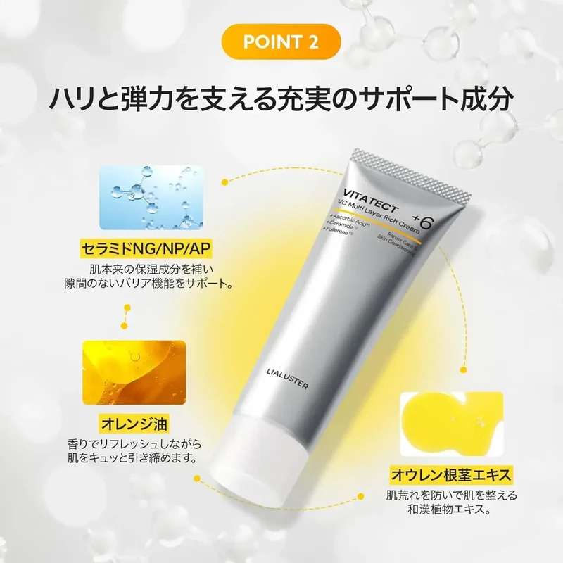 Lialuster Rear Luster Vitamin C Rich Hydrating Skin Cream 30g