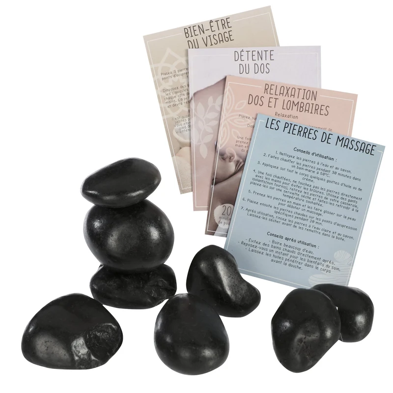 Coffret de pierres chaudes 8 pièces
