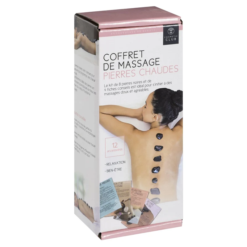 Coffret de pierres chaudes 8 pièces