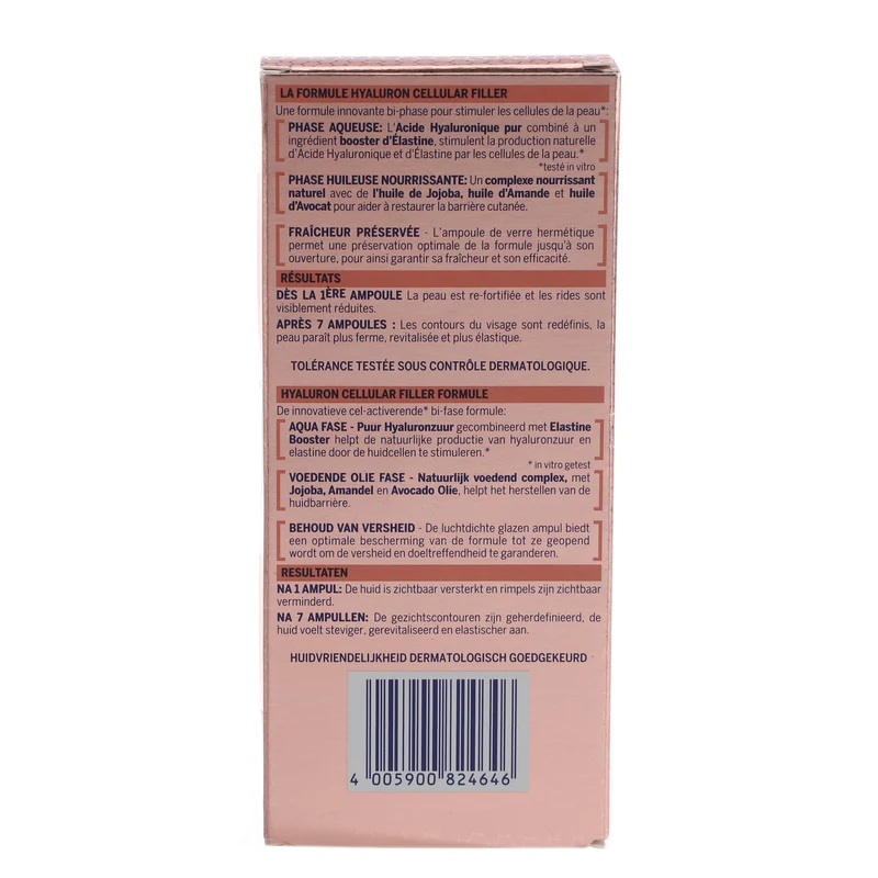 7 ampoules anti-rides acide hyaluronique