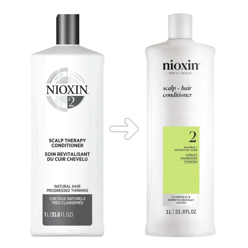 Duo shampoing et revitalisant cheveux + cuir chevelu Système 2 - Pour cheveux naturels avec chute avancée (2x 1000ml/33.8oz)