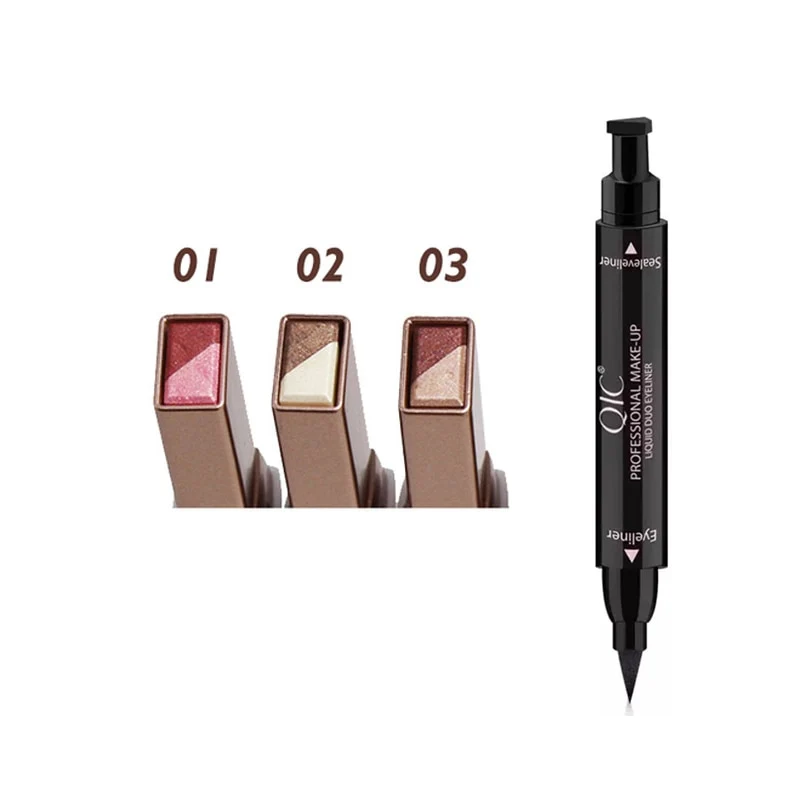 Lot de 3 Bâtons fard à paupières 2 en 1 Longue tenue + 1 EYELINER STAMP OFFERT