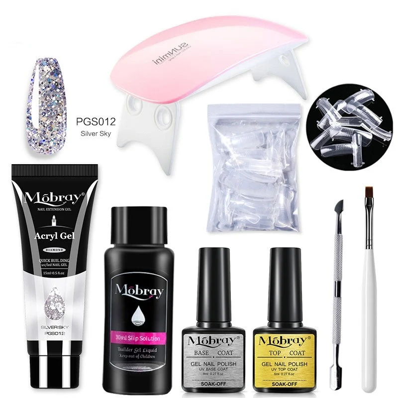 Kit Complet débutant faux ongles en PolyGel - Lampe OFFERTE