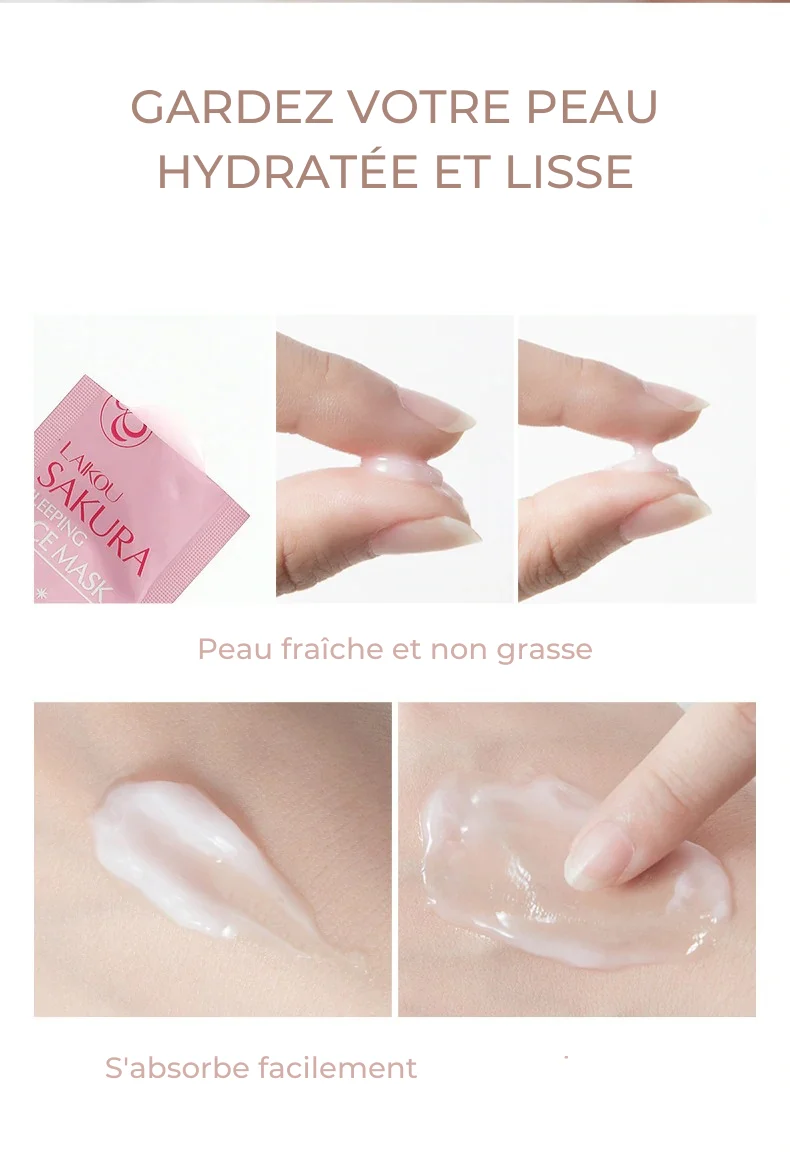 Lot de 5 Masques Hydratants de nuit visage