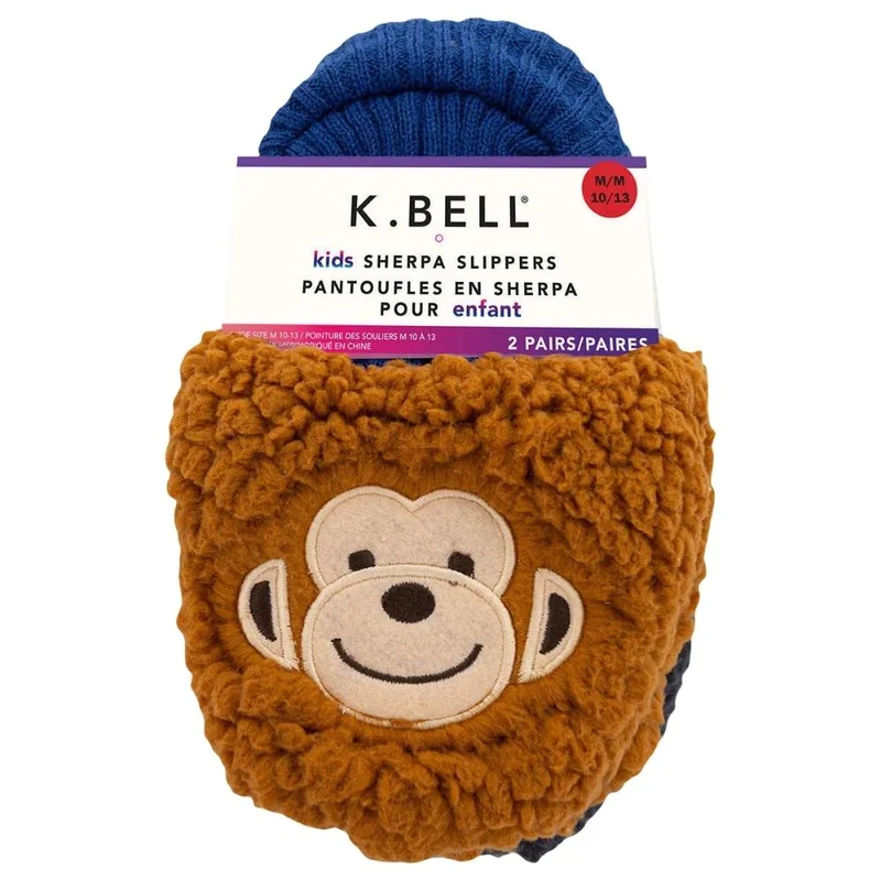 K. BELL - Ensemble de 2 Paires de Pantoufles en Sherpa pour Enfant