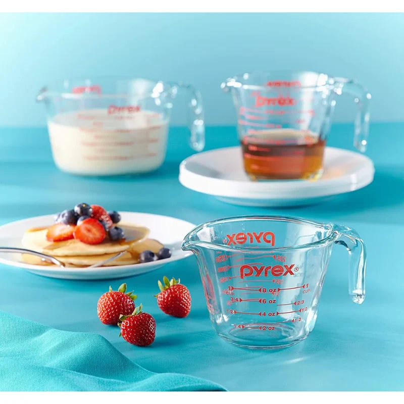 PYREX - Ensemble de 3 Tasses à Mesurer en Verre