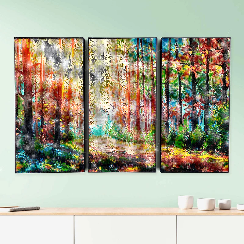 ARTSKILLS - Ensemble de 3 Panneaux de Peinture au Diamant Brilliant Art