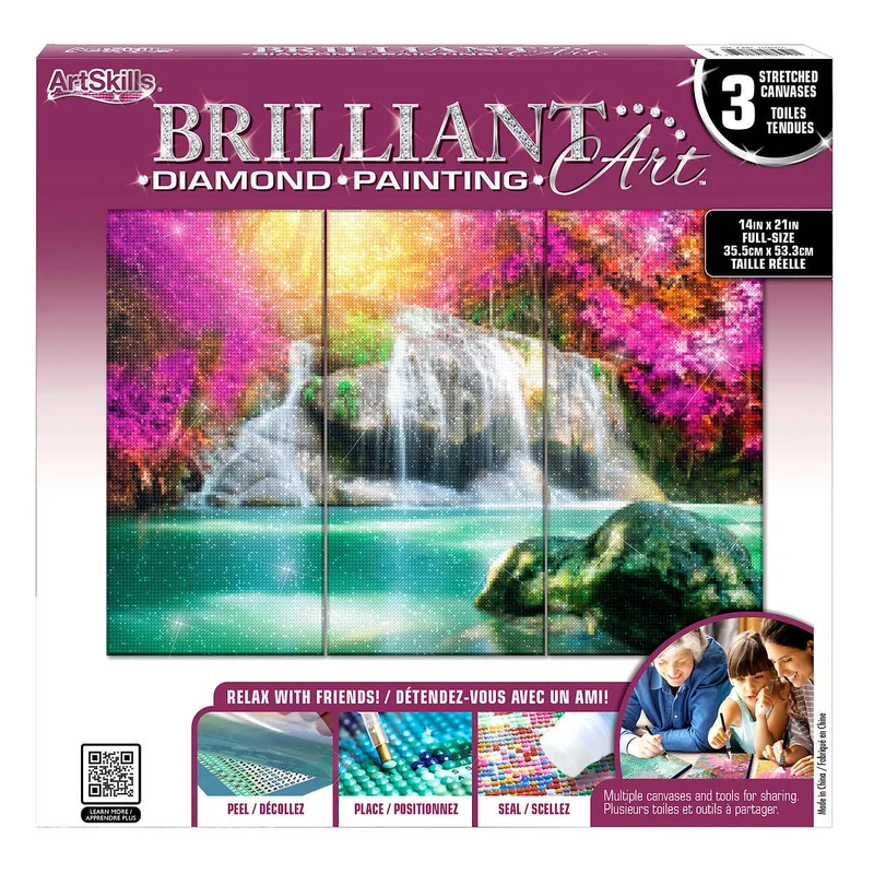 ARTSKILLS - Ensemble de 3 Panneaux de Peinture au Diamant Brilliant Art