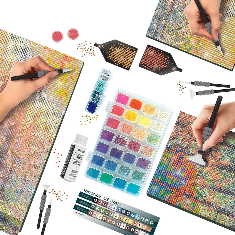 ARTSKILLS - Ensemble de 3 Panneaux de Peinture au Diamant Brilliant Art