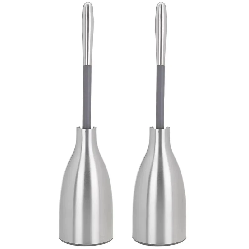 POLDER - Ensemble de 2 Porte-Brosses en Acier Inoxydable