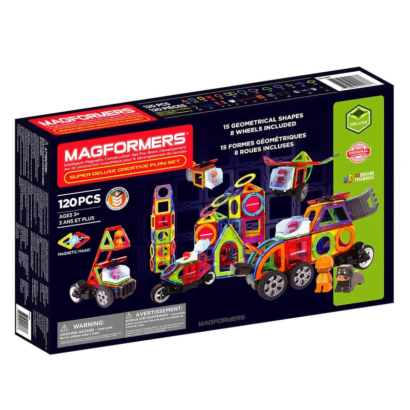 MAGFORMERS - Jeu de Construction Magnétique De Luxe 120 Pièces