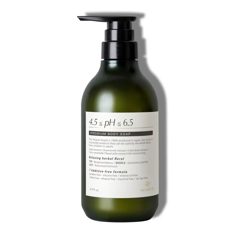 Tesaran Medicated Body Soap 500Ml Mildly Acidic Additive-Free Herbal Scent
