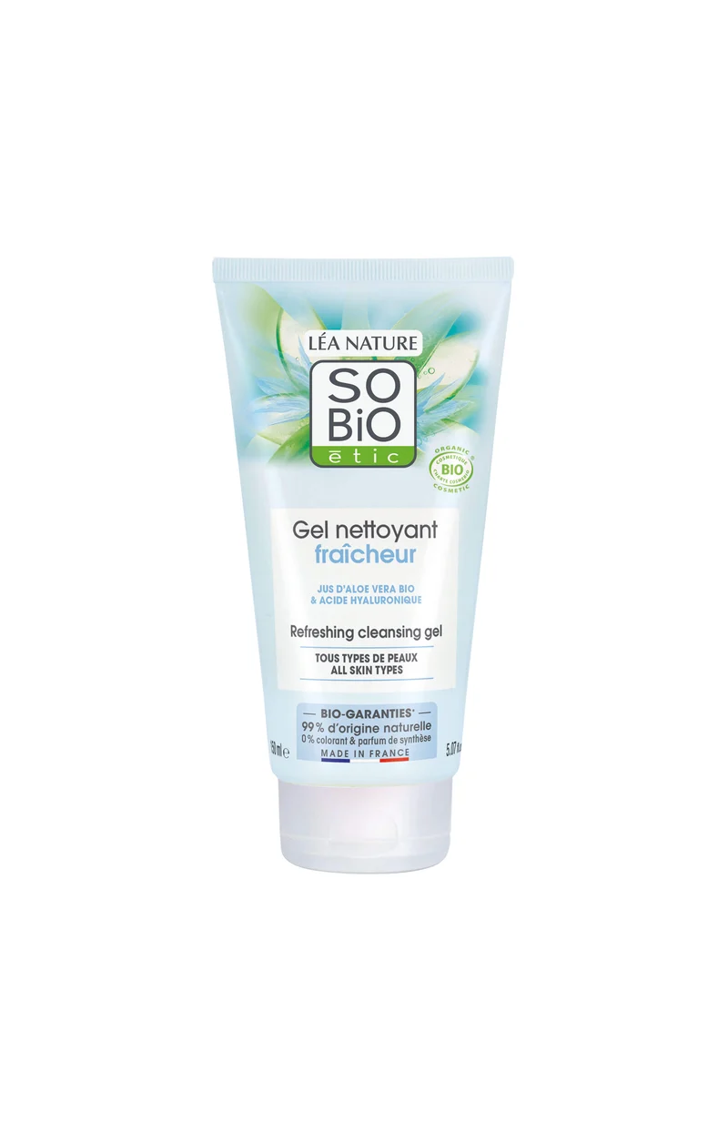Gel nettoyant fraîcheur bio - Aloe vera - Visage