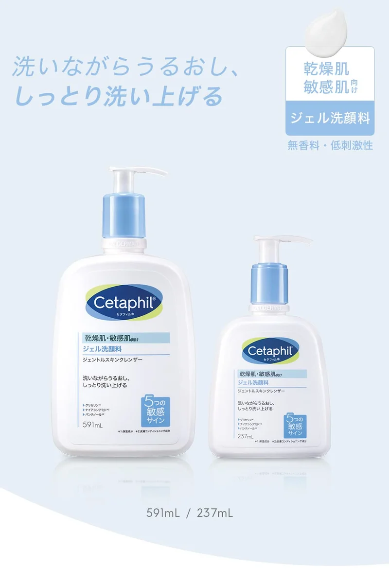 Cetaphil Gentle Skin Cleanser Gel 591Ml - Daily Facial Wash for Sensitive Skin