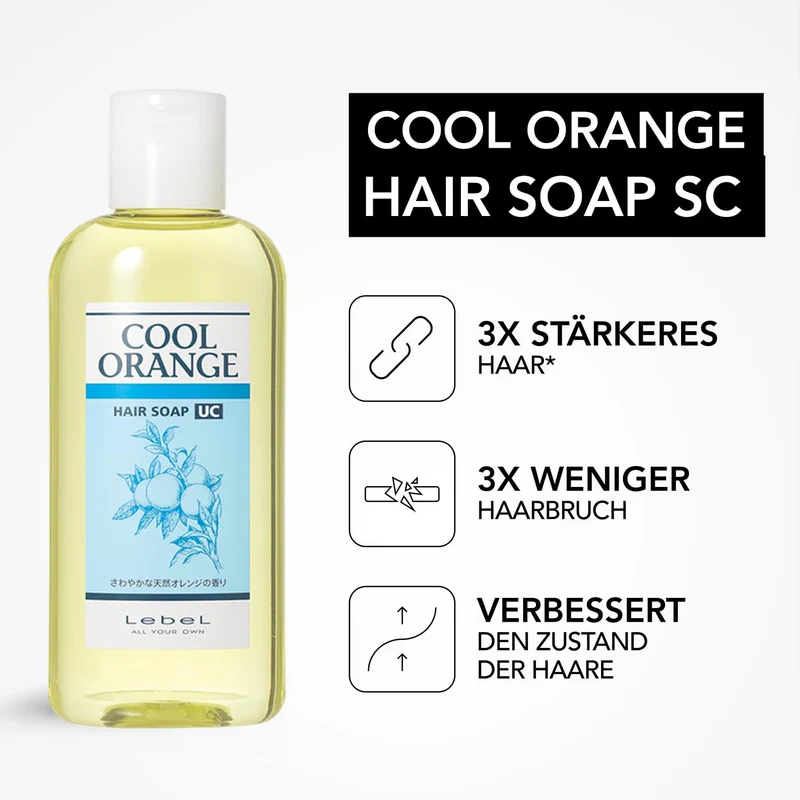 LebeL Cool Orange Hair Soap 200ml – Refreshing & Revitalizing Cleanser