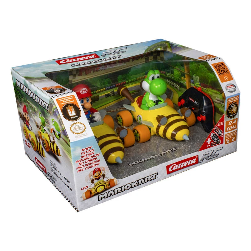 CARRERA RC - Ensemble de 2 Voitures Radiocommandées Bumble V Mario et Yoshi Mario Kart