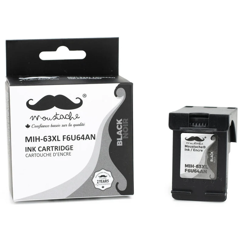 MOUSTACHE - Cartouche d'Encre Noir 63XL F6U64AN