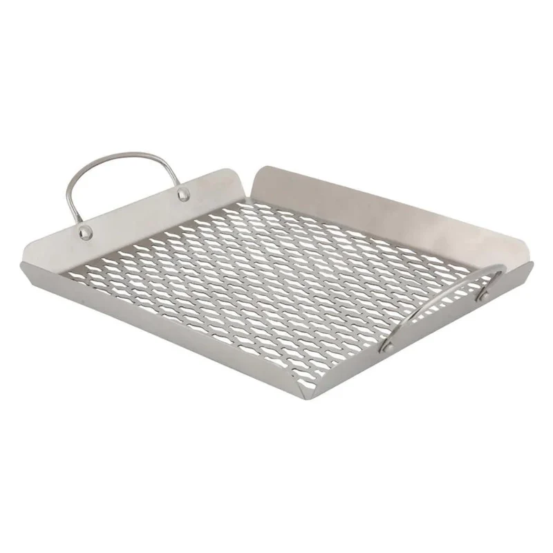 Ensemble de 2 Paniers pour Barbecue en Acier Inoxydable