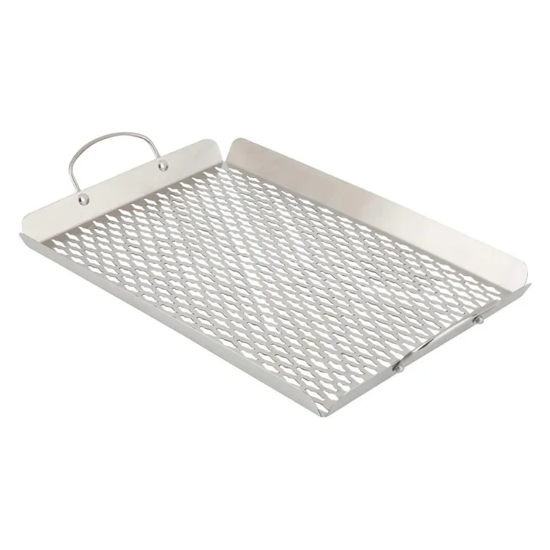 Ensemble de 2 Paniers pour Barbecue en Acier Inoxydable