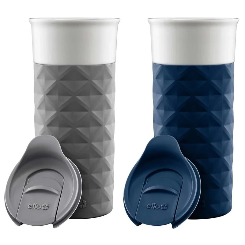 ELLO - Ensemble de 2 Tasses de Voyage en Céramique