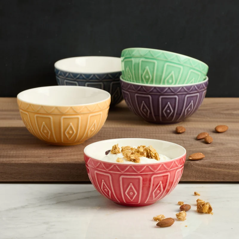 TRUDEAU - Ensemble de 10 Bols en Porcelaine