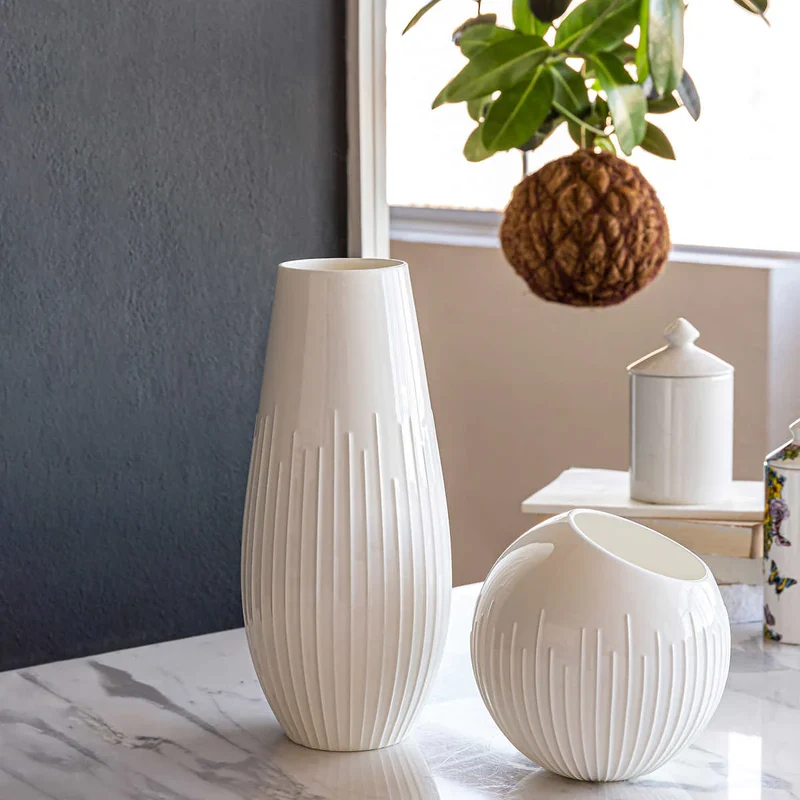 OVER AND BACK - Ensemble de 2 Vases en Porcelaine Galleria