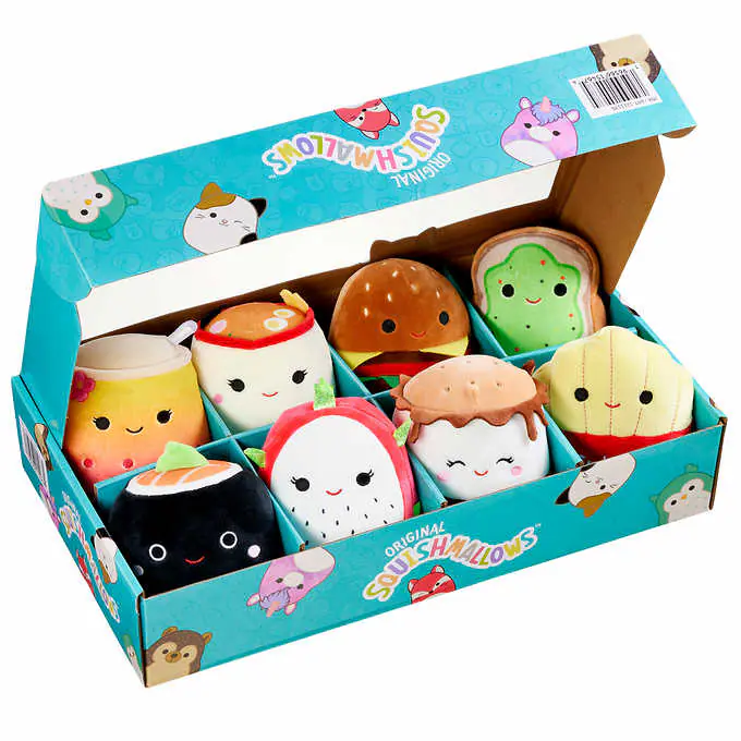 SQUISHMALLOWS - Ensemble de 8 Peluches