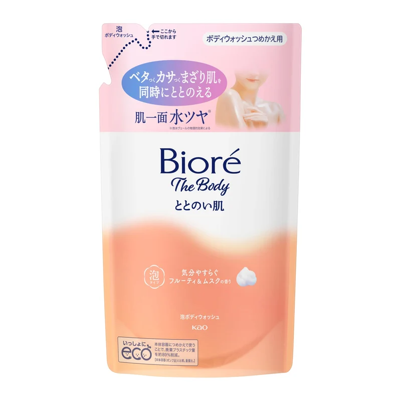 Biore U Fruity Musk Totonoihada Foam Body Wash Refill 440ml