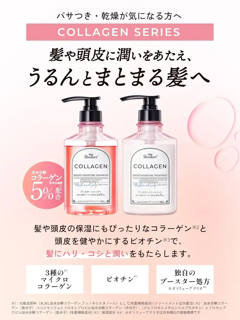 My Boostars Collagen Shampoo 400ml for Scalp Care and Moisture Control
