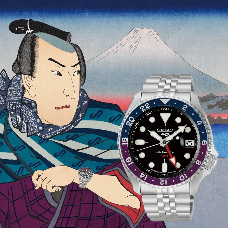 SEIKO 5 Sports SKX GMT SBSC021 JAPAN Limited Men's Silver Watch