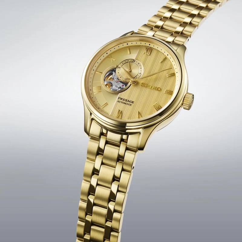 SEIKO Presage Japanese Garden SARY264 Men's Yellow-Gold Watch
