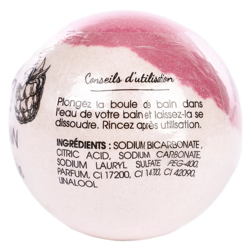 Bombe de bain à la framboise