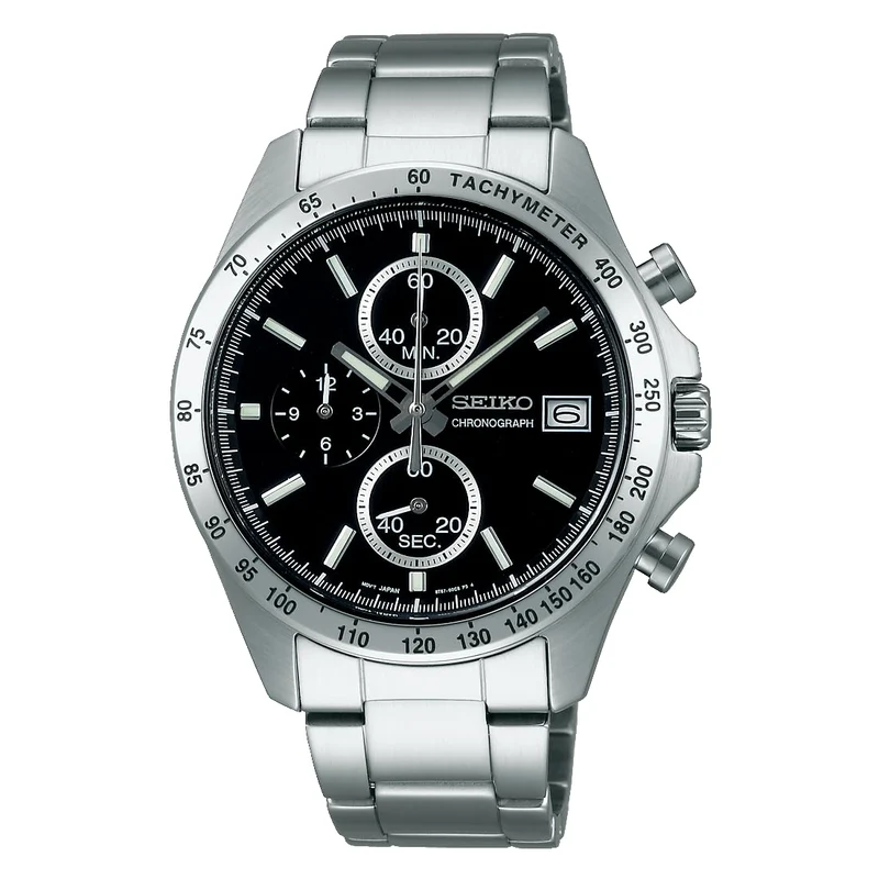 SEIKO Selection SBTR005 Men's Quartz Chronograph Silver (vertical 3-subdials)