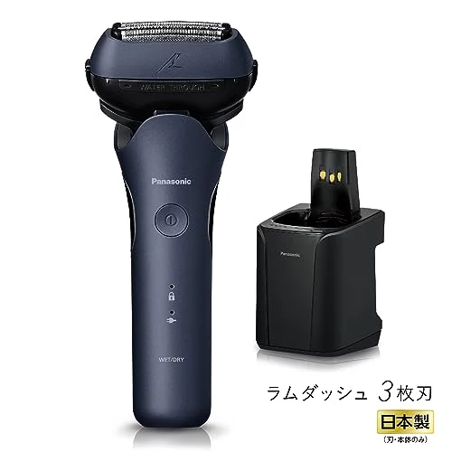 Panasonic Lamdash 3-Blade Men's Shaver with Auto-Clean Charger Black ES-LT8C-A