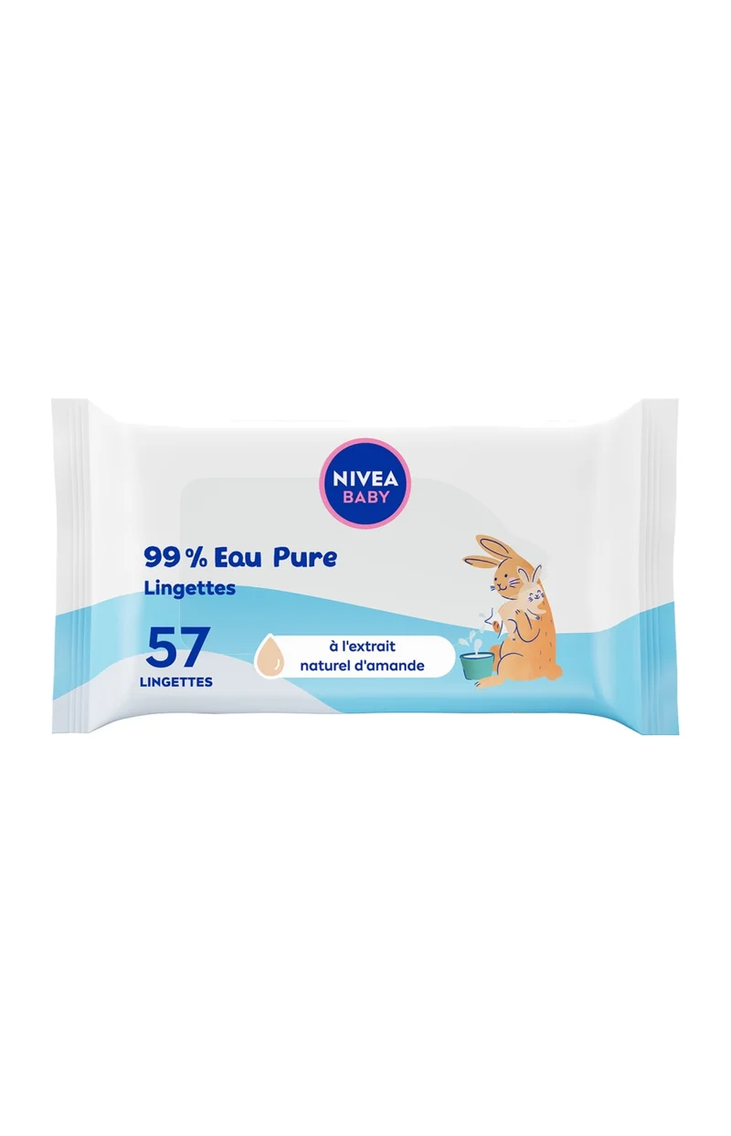 3 lingettes nettoyantes multi-usages - Pure Water - Bébé - 57 unités