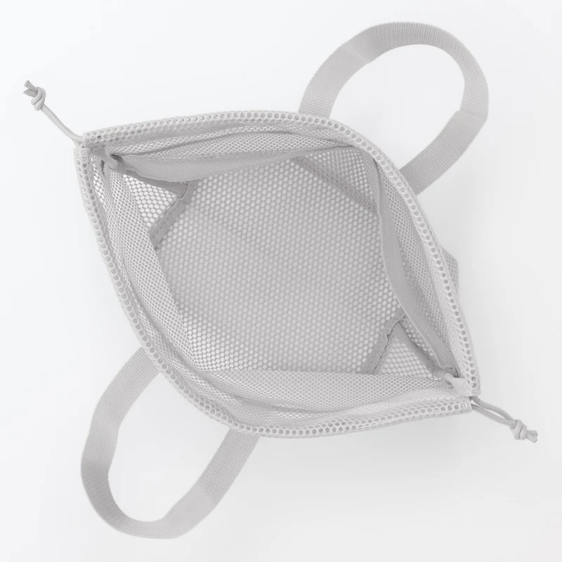 MUJI 3D Mesh Drawstring Bag with Handles Gray M 33×13×31cm