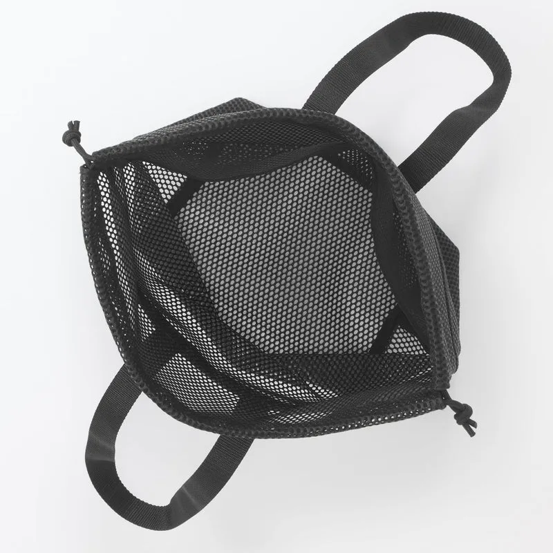 MUJI 3D Mesh Drawstring Bag with Handle Black M 33×13×31cm