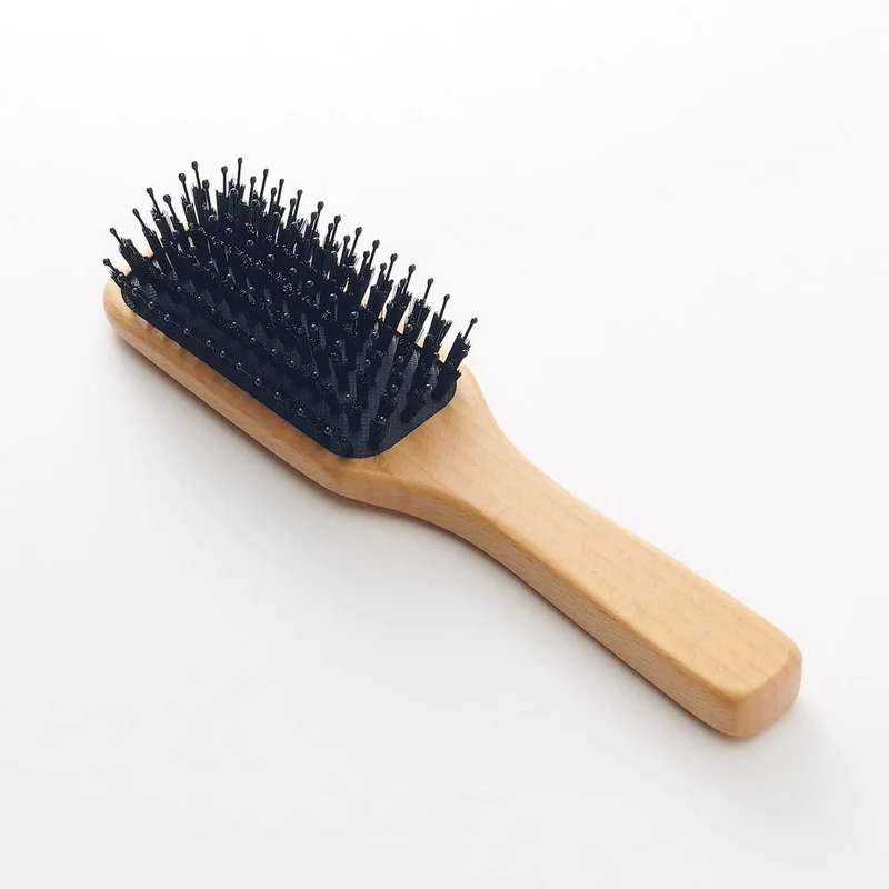 MUJI Beech Wood Hair Brush 20cm Mixed Bristles