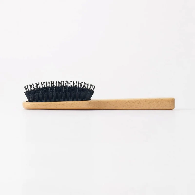 MUJI Beech Wood Hair Brush 20cm Mixed Bristles