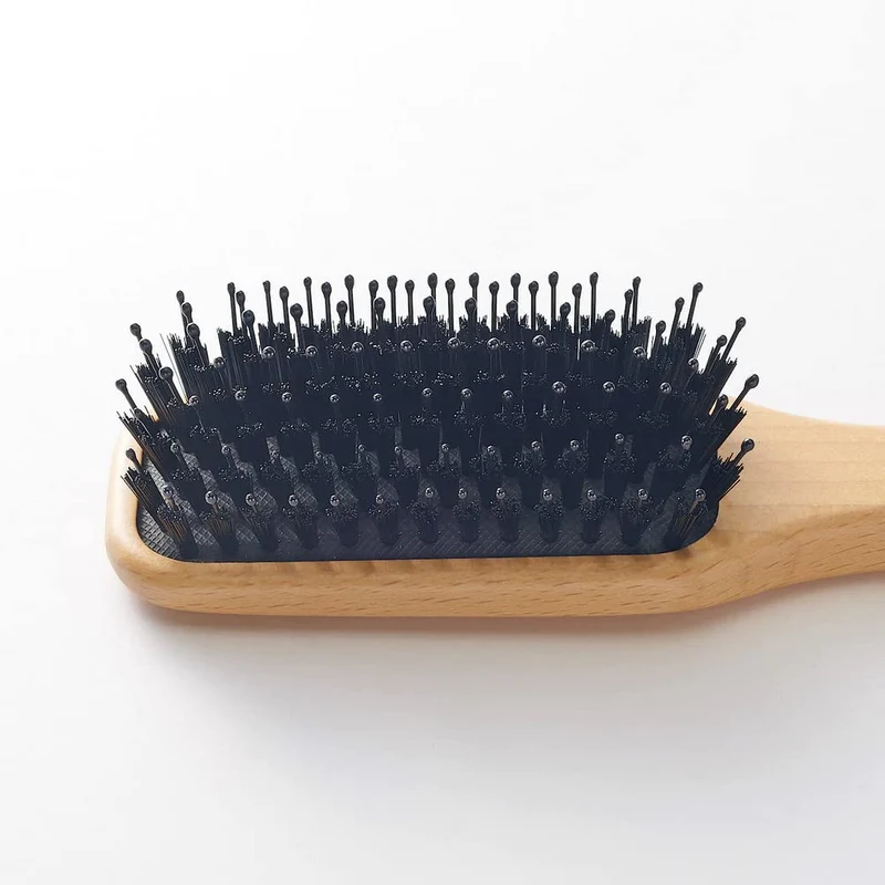 MUJI Beech Wood Hair Brush 20cm Mixed Bristles