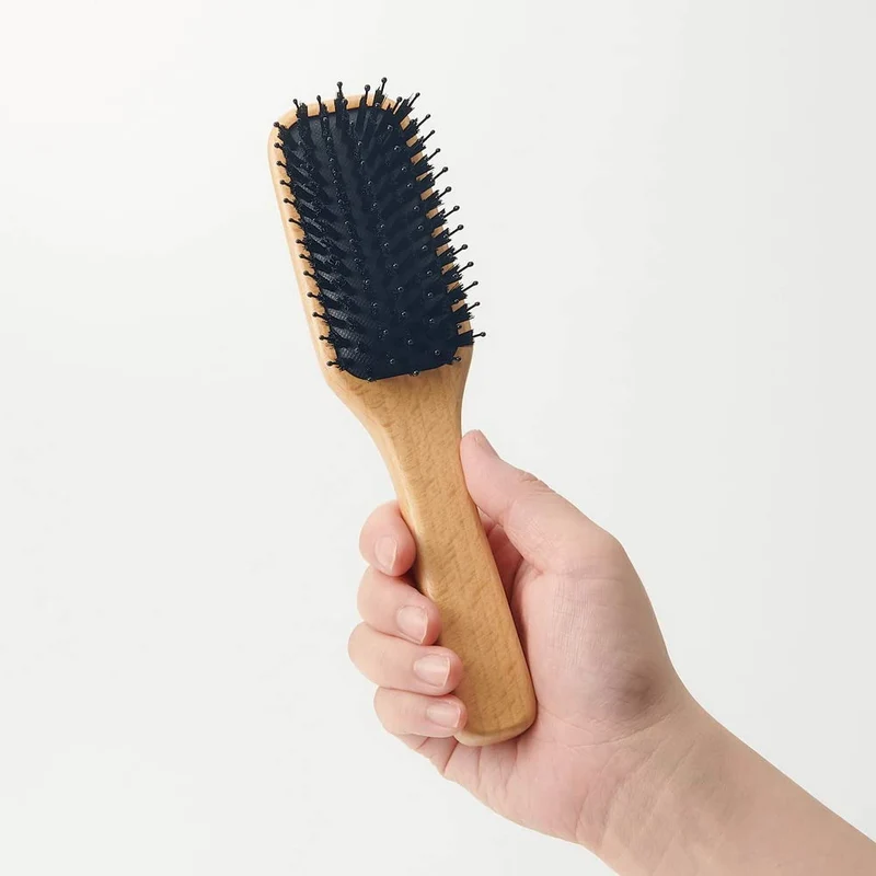 MUJI Beech Wood Hair Brush 20cm Mixed Bristles