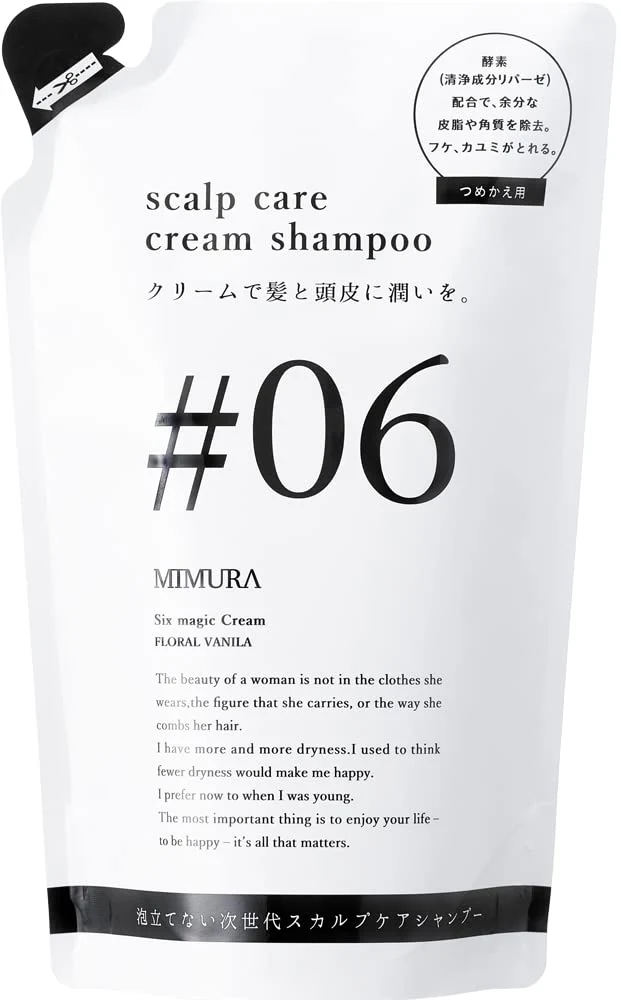Mimura Six Magic Cream Shampoo 500g Refill for Curly Hair and Scalp Care