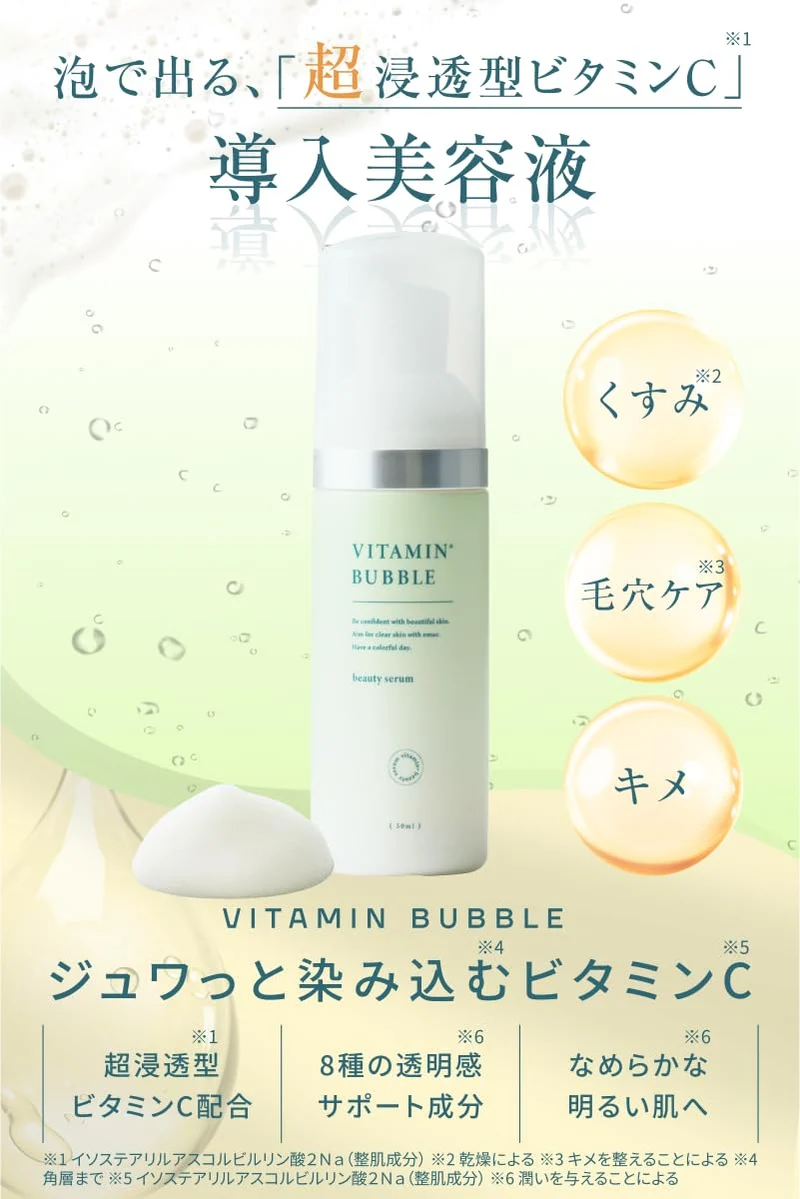 Emoc Vitamin C Serum with Niacinamide for Pore Care and Placenta Foam