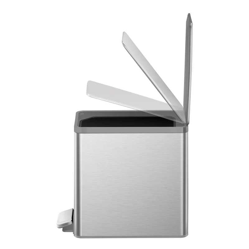 EKO - Paquet de 2 Poubelles à Pédale en Acier Inoxydable
