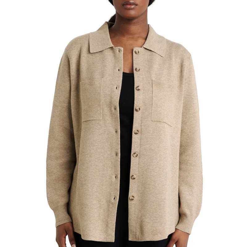 COMO VINTAGE - Veste-Chemise en Tricot Pour Femme